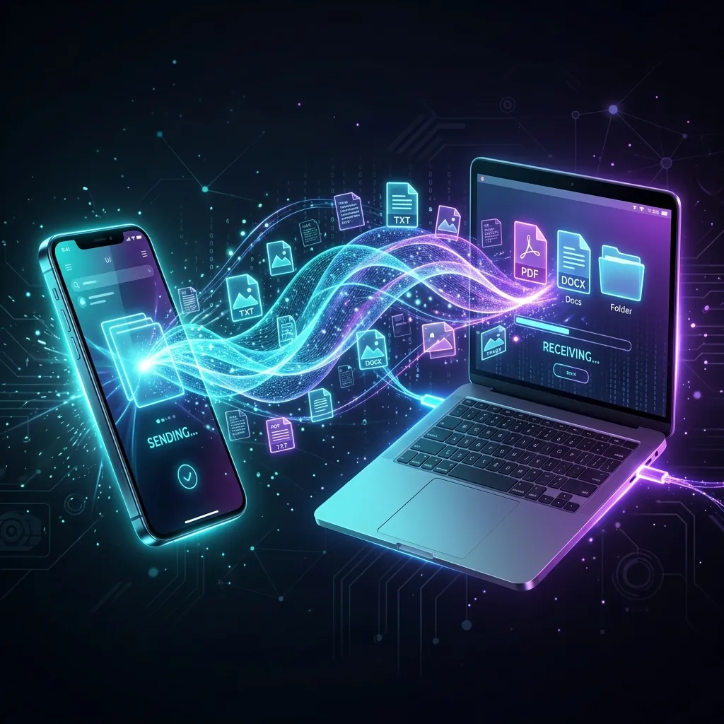 Shubham Share wireless data transmission graphic